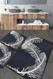 Mijölnir Juego de alfombrillas de baño Alisan Multicolor de 3 piezas